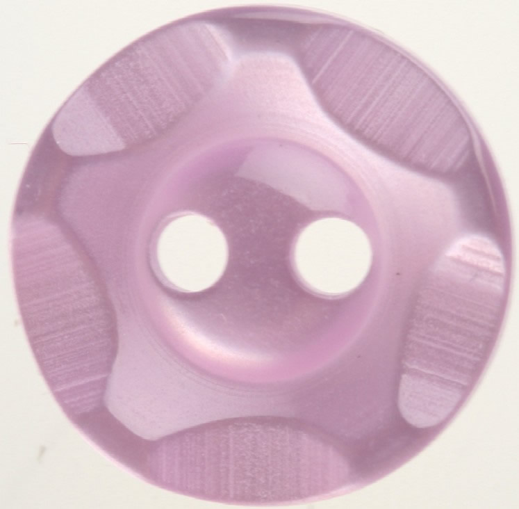Wavy Edge Purple Button 14mm